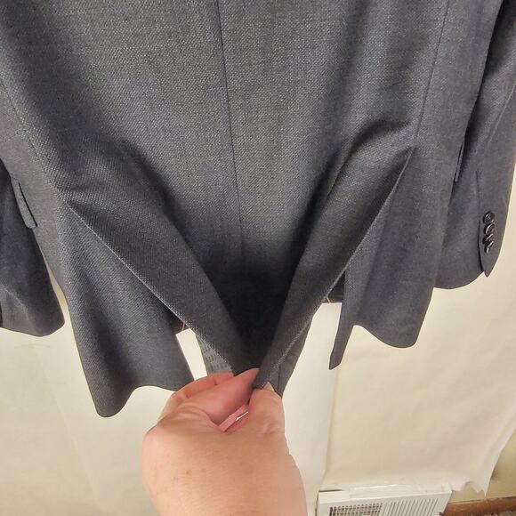 New Boss virgin wool blazer grey size 42R Luxe Preppy Career Office Designer - Picture 8 of 13